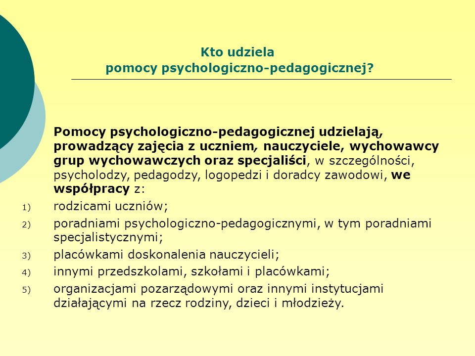 Organizacja Pomocy Psychologiczno Pedagogicznej W Szkole Ppt Pobierz